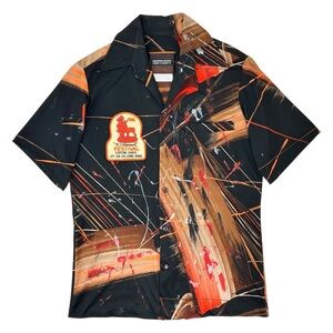 RARE Westwood Archive Black Upcycled Distressed Oversized Button Up Shirt